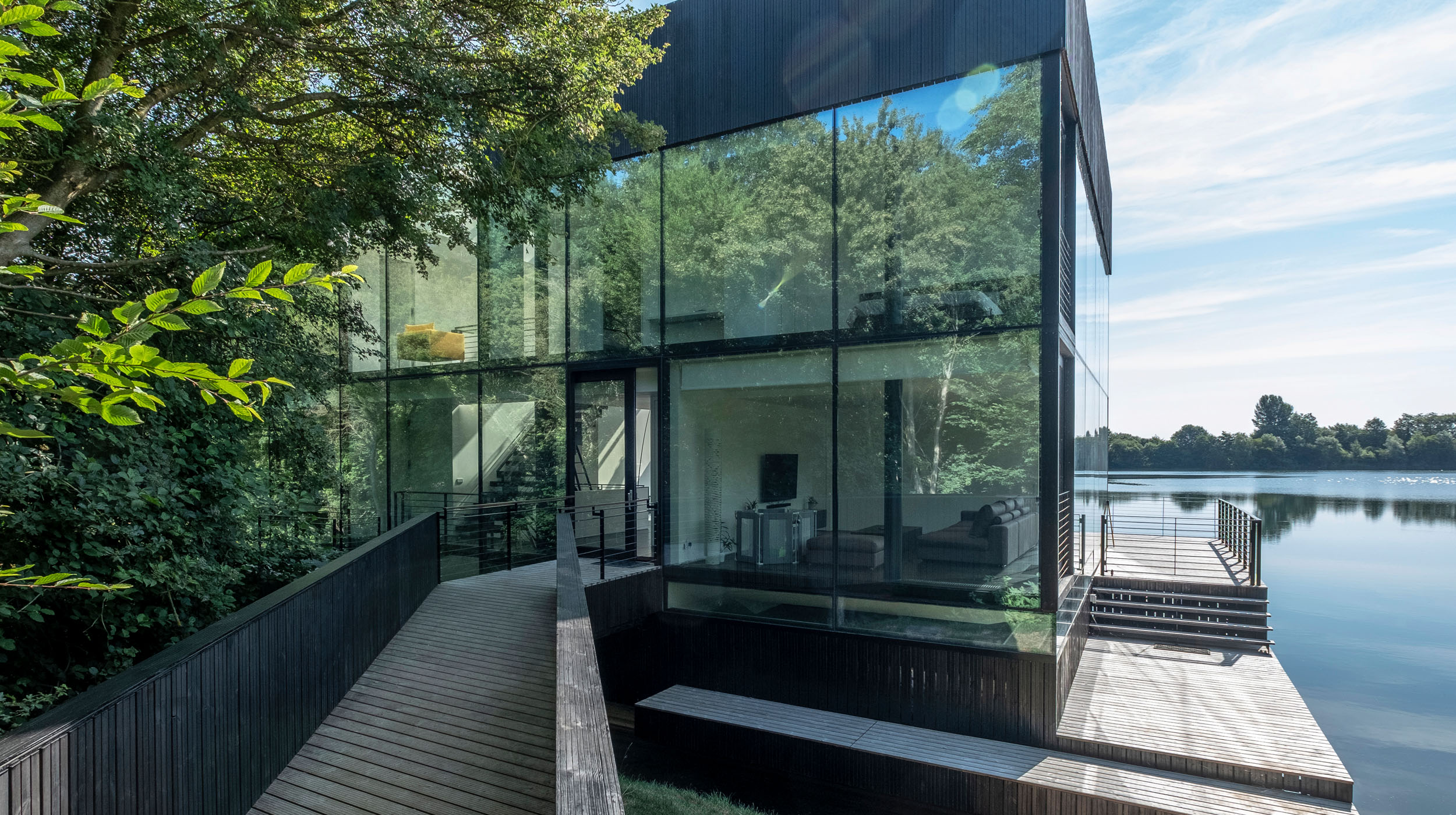 Glass Villa on the lake